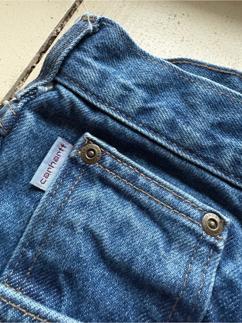 Carhartt Men's Relaxed Fit Dark Blue Denim Jeans RN# 14806